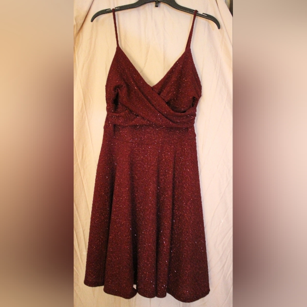 Windsor Burgendy Sprakly Dress